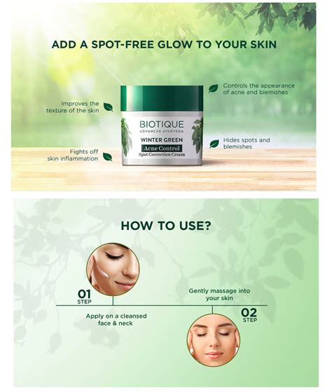 Biotique Winter Green Acne Control Spot Correction Cream 15g