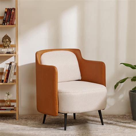 Buy Fern Living Fabric Accent Chair - Brown from Home Centre at just ...