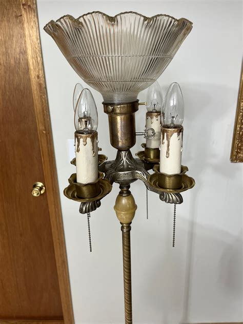 Antique Candelabra Torchiere Brass and Balcalites Floor Lamp - Etsy