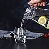 VILON Italian Premium 1300ml Glass Water Jug with Plastic Lid & Handle ...