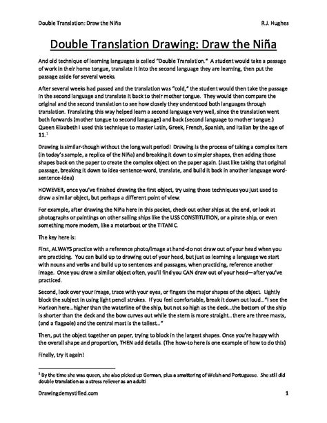 Double Translation Drawing the NIna | Drawing Demystified