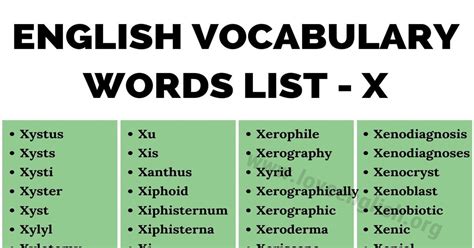 Funny Words Start With X at Harrison Dunckley blog