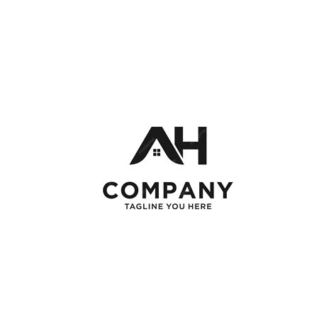 Ah construction property real estate logo designs icon | Premium Vector