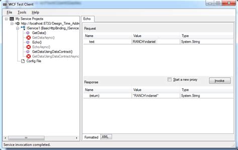 WCF Test Client 的图像结果