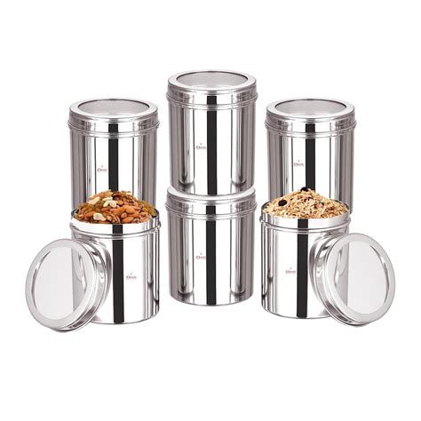 Buy Ebun Heavy Gauge See Through Stainless Steel Containers|Stainless ...