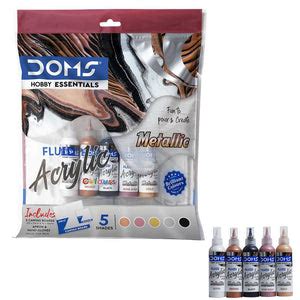 DOM Hobby Essentials Fluid Acrylic Colours Vibrant Set - Canvazo