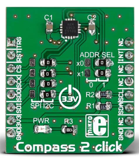 MIKROE-2264 MikroElektronika | MikroElektronika Compass 2 Click Hall ...