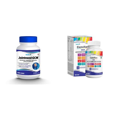 Healthvit Jointneed-GCM with Glucosamine, Magnesium, Chondroitin ...