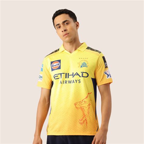 Chennai Super Kings Authentic Match Jersey IPL 2025 Adult Dhoni 7 Half ...
