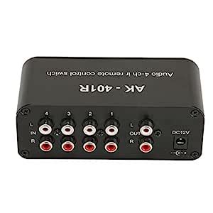 Buy 4 Way RCA Switch,4 in 4 Out Composite Switcher,R Stereo Audio ...