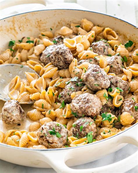 Swedish Meatball Pasta - Jo Cooks