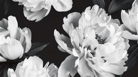 Black White Flower Wallpaper, Free, 4k