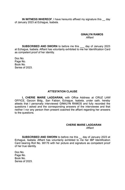 JA Ramos - law related - IN WITNESS WHEREOF, I have hereunto affixed my ...