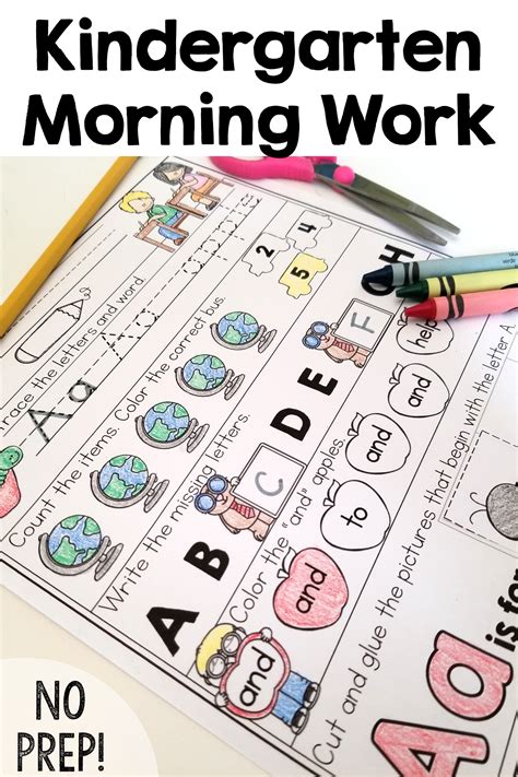 Back to School Morning Work {Kindergarten} PDF and Digital Ready! | Kindergarten morning work ...