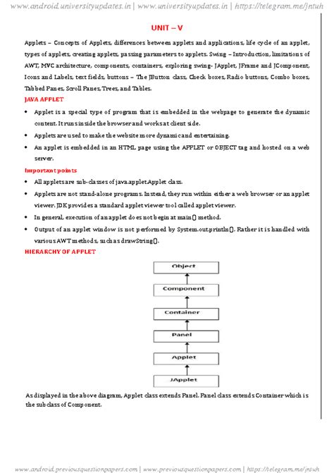 JAVA UNIT-V Notes - java unit v - UNIT – V Applets – Concepts of ...