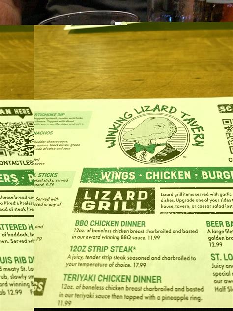 Menu at Winking Lizard Mentor pub & bar, Mentor