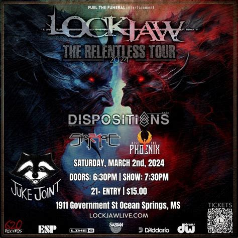 RELENTLESS TOUR: Lockjaw / Dispositions w/ Storage 24 & Rise the ...