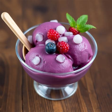 Brazilian Açaí Ice Cream with Tapioca Pearls Recipe | cookAIfood