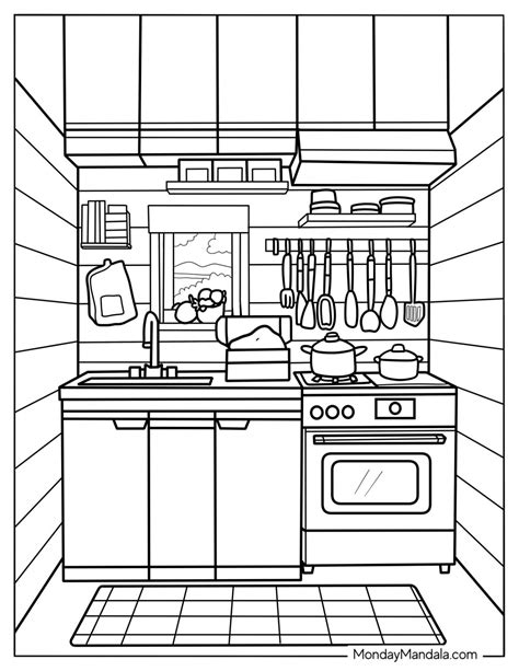 Coloring Picture Kitchen 的图像结果