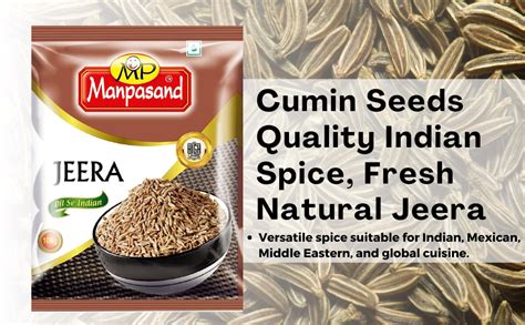 MANPASAND Whole Cumin Seeds |Jeera - 100 Gram | 100% Vegan, Gluten Free ...