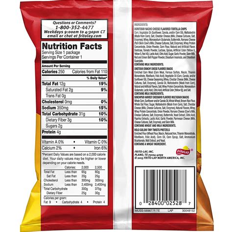 Frito Lay Chips Nutrition Facts | Besto Blog
