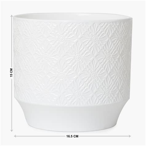 Buy MADISON-MACKENZIE Textured Round Planter from Home Centre at just ...