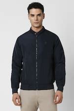 Buy Men Navy Solid Casual Jacket Online - 39706827 | Van Heusen