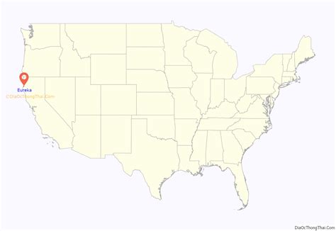 Map of Eureka city, California - Thong Thai Real
