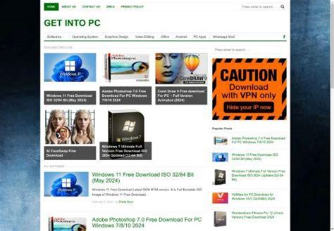 Image result for GetIntoPC Homepage