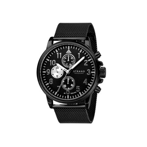 Buy Strand By Obaku Monroe Black Dial Multifunction Watch For Men ...