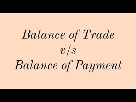 Difference between Balance of Trade and Balance of Payment - Class 12 ...