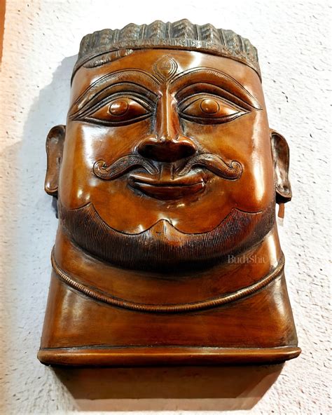 Buy Handcrafted Pure Brass Kaal Bhairava Wall Hanging - 13.5 ...