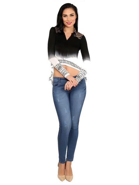 Ira Soleil Viscose Knitted Stretchable High Low Black and White Shaded ...