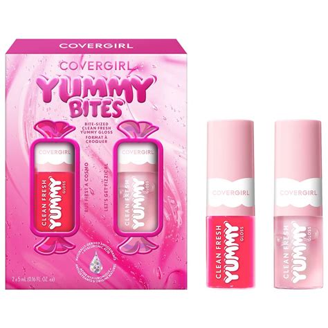 CoverGirl Yummy Bites Bite-Sized Clean Fresh Gloss Minis Kit 100 Let's ...