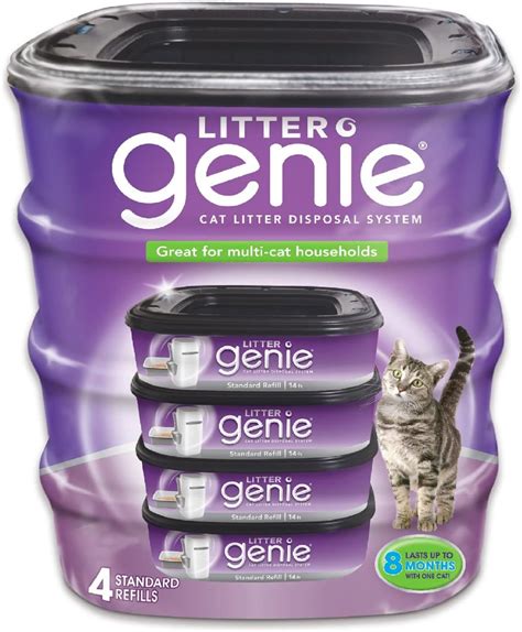 Litter Genie Refill ,blue(4 Pack) : Amazon.co.uk: Pet Supplies