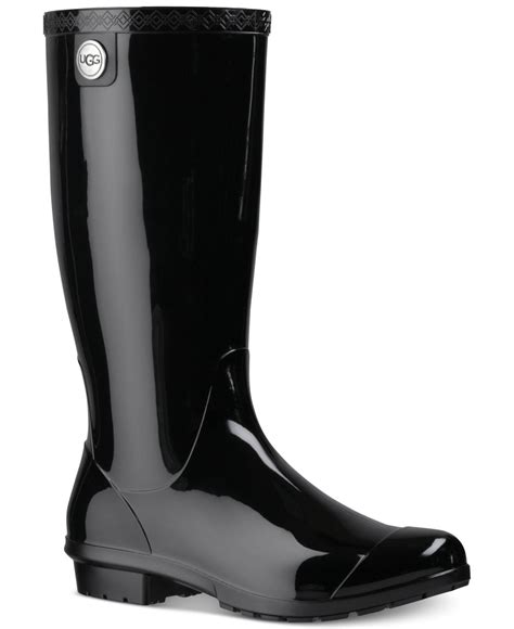 UGG Wool Shaye Tall Rain Boots in Black - Lyst