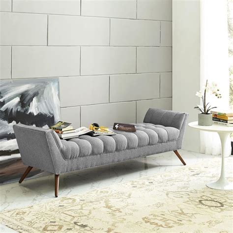 CRUZ INTERNATIONAL Grey Velvet Button Tufted 3-Seater Sofa