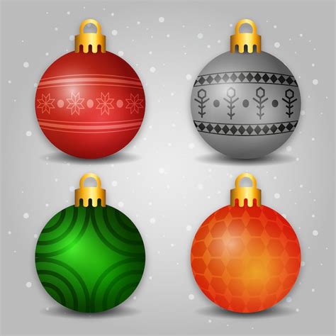 Christmas baubles | Premium Vector