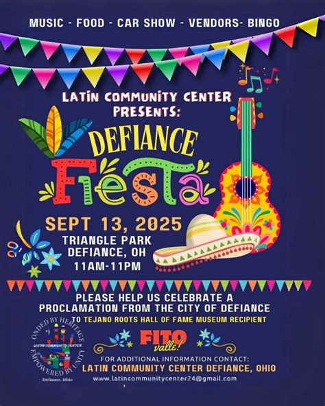 Fiesta Defiance, Triangle Park Defiance Ohio, 13 September 2025 | AllEvents