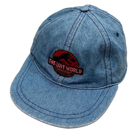 90s 1997 トロピカーナ × THE LOST WORLD JURASSIC PARK ジュラシックパーク ロゴ刺繍 デニム キャップ ...