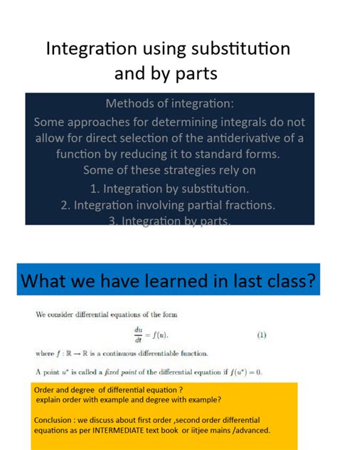 Integration Using Substitution Method 的图像结果