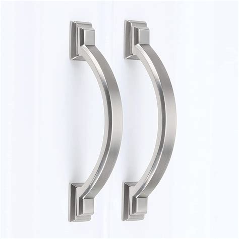 homdiy 10 Pack 3 Inch Cabinet Handles Arched Brushed Nickel Drawer ...