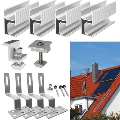 Solar Bracket End Clamp Fixing Track Mounting Rail | Ubuy India