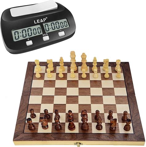 Buy LEAP Travel Chess Set Magnetic and Classic Clock Chess Online at ...