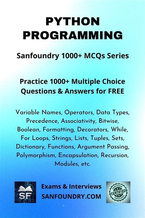 Image result for Python Interview MCQ Questions