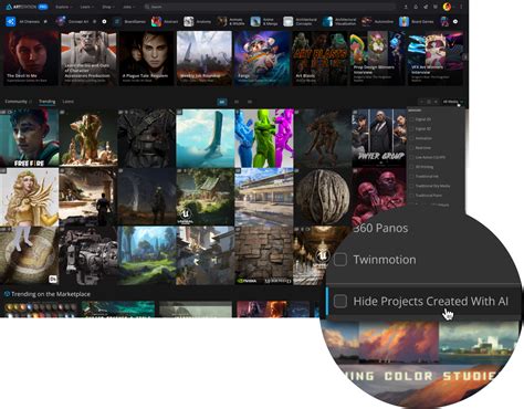 AI Filters: New Search and Browsing Options - ArtStation Magazine