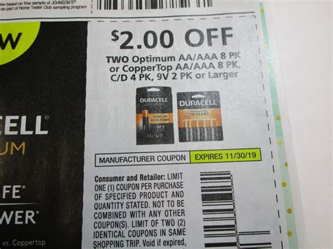 Printable Battery Coupons