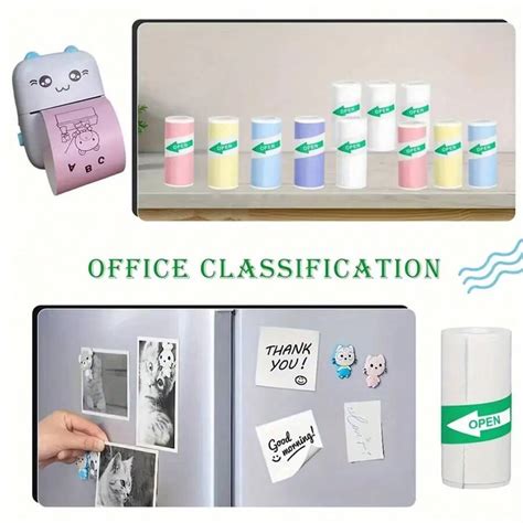 57x25mm Mini Printer Paper Refill Roll Thermal Paper Printable Sticker ...