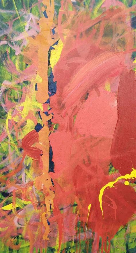 "Untitled 17": Red Acrylic Painting by Vidya Sagar Singh | ArtZolo.com