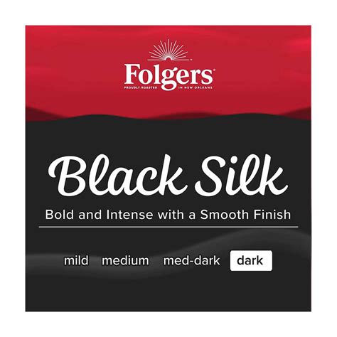 Buy Folgers Black Silk Ground Coffee, Smooth Dark Roast Coffee, 9.6 oz ...